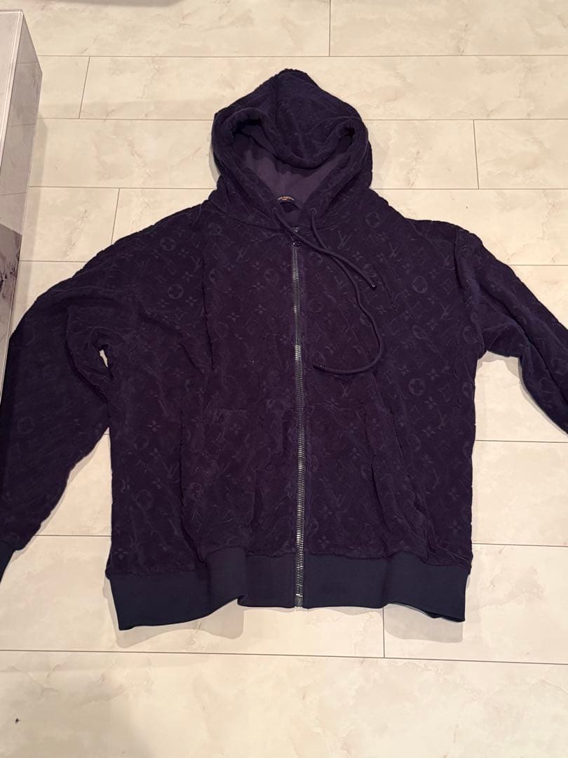 【最新作/極美品】ルイヴィトン モノグラム フレンチテリー ジップフーディ 紺