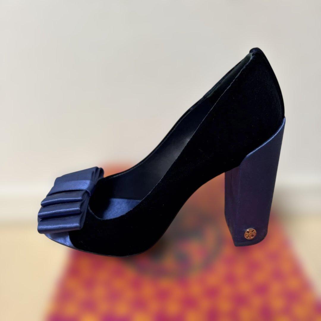 トリーバーチ　TORYBURCH パーティーヒール　ベロア