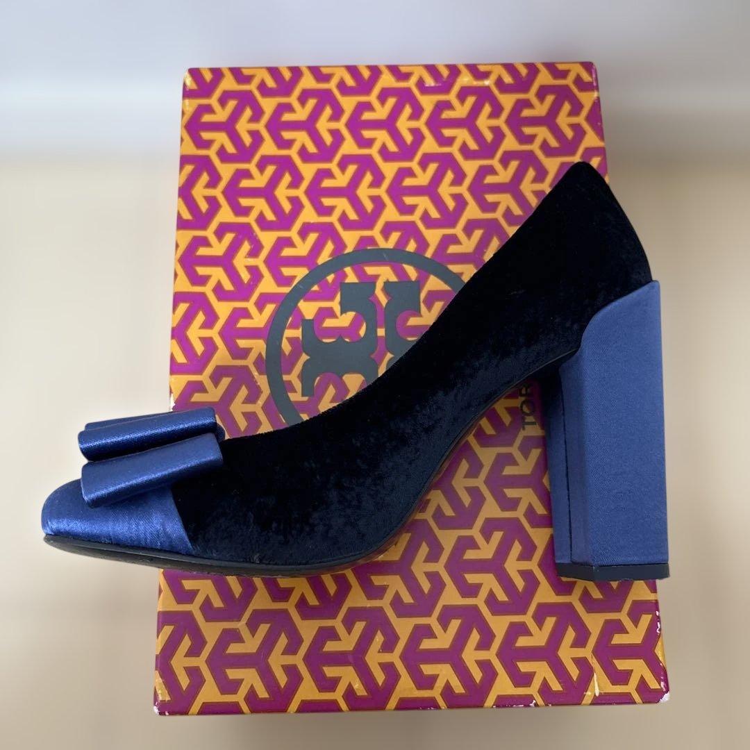 トリーバーチ　TORYBURCH パーティーヒール　ベロア