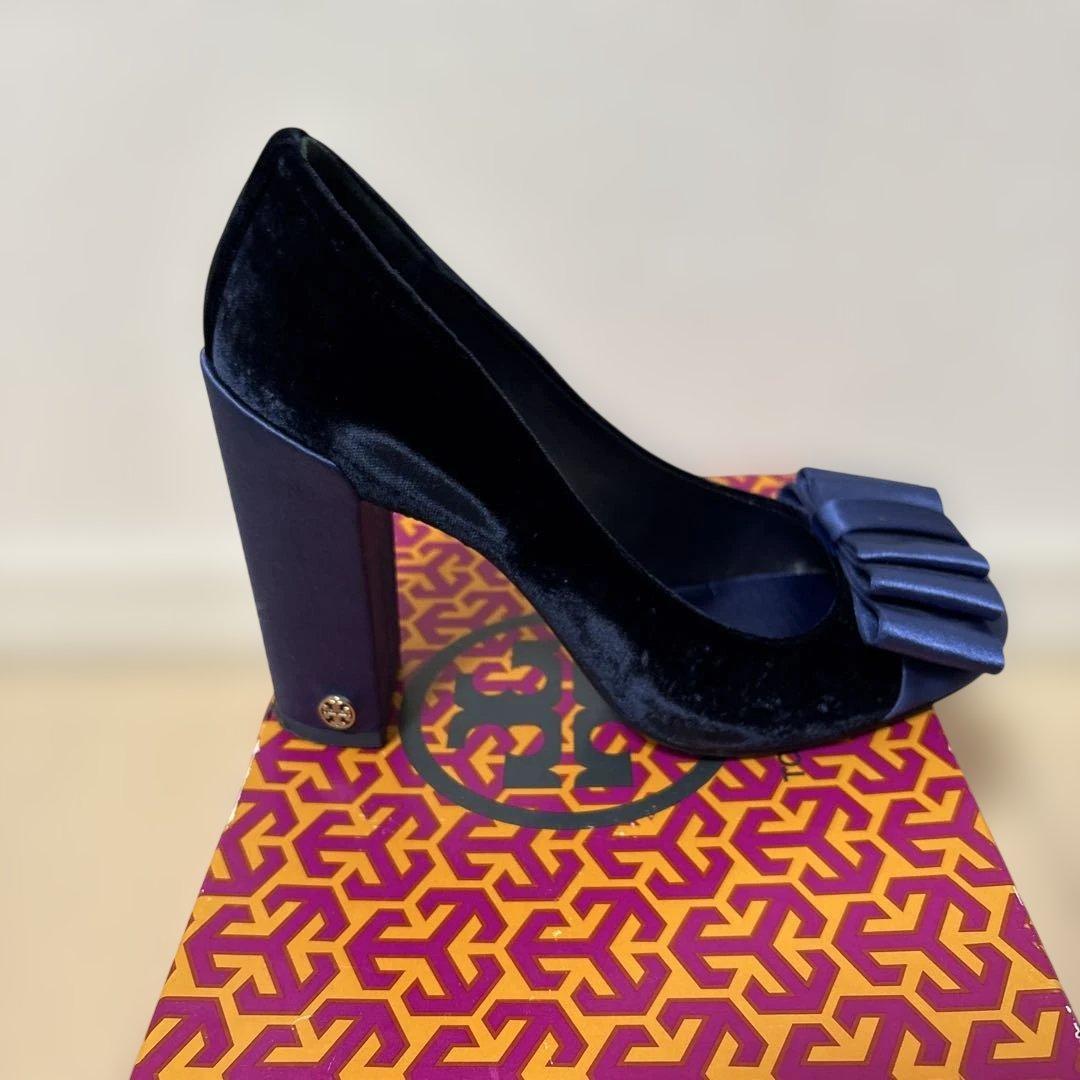 トリーバーチ　TORYBURCH パーティーヒール　ベロア