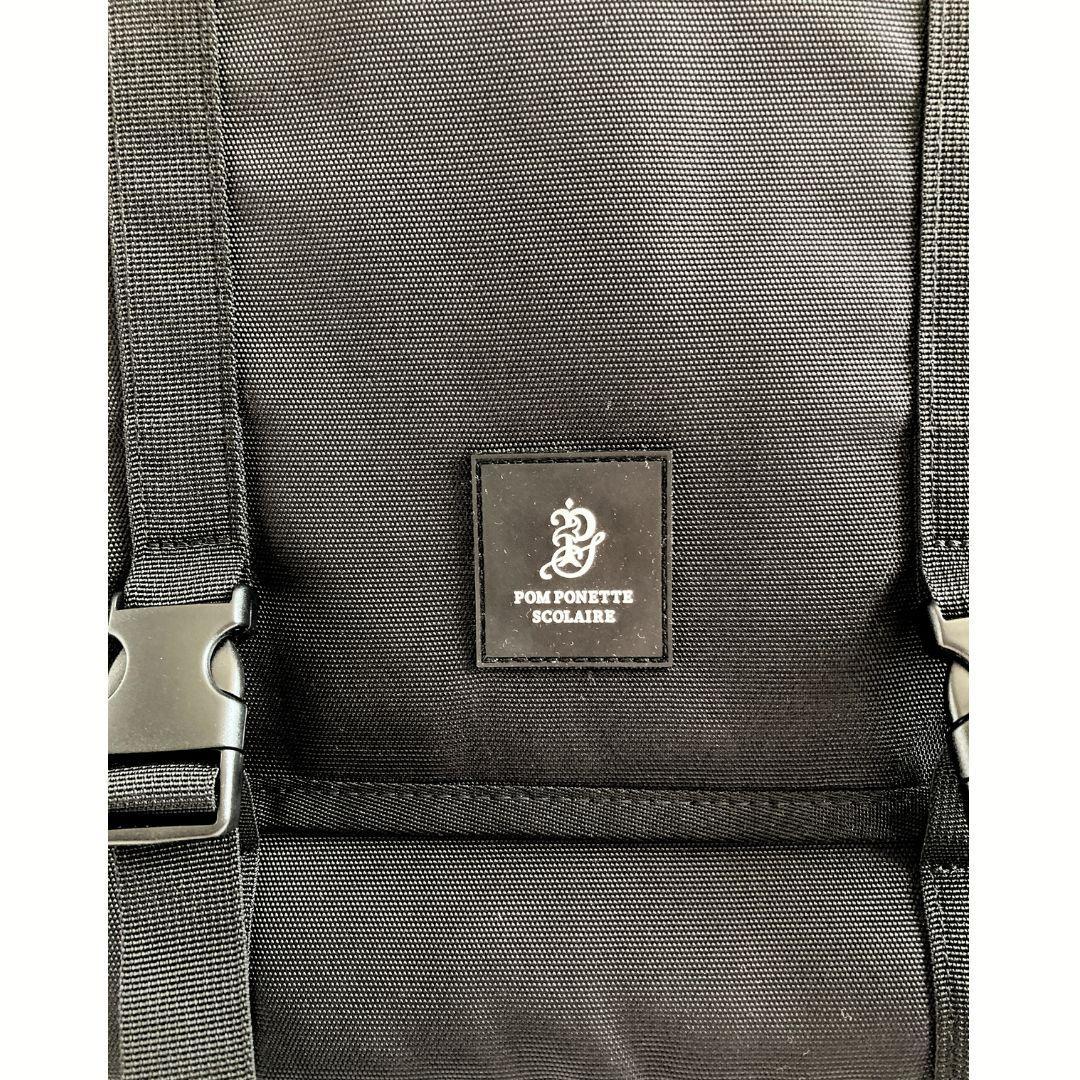 ポンポネットジュニア 14L 横型スクールバッグ 黒 新品 反射材付 PC収納