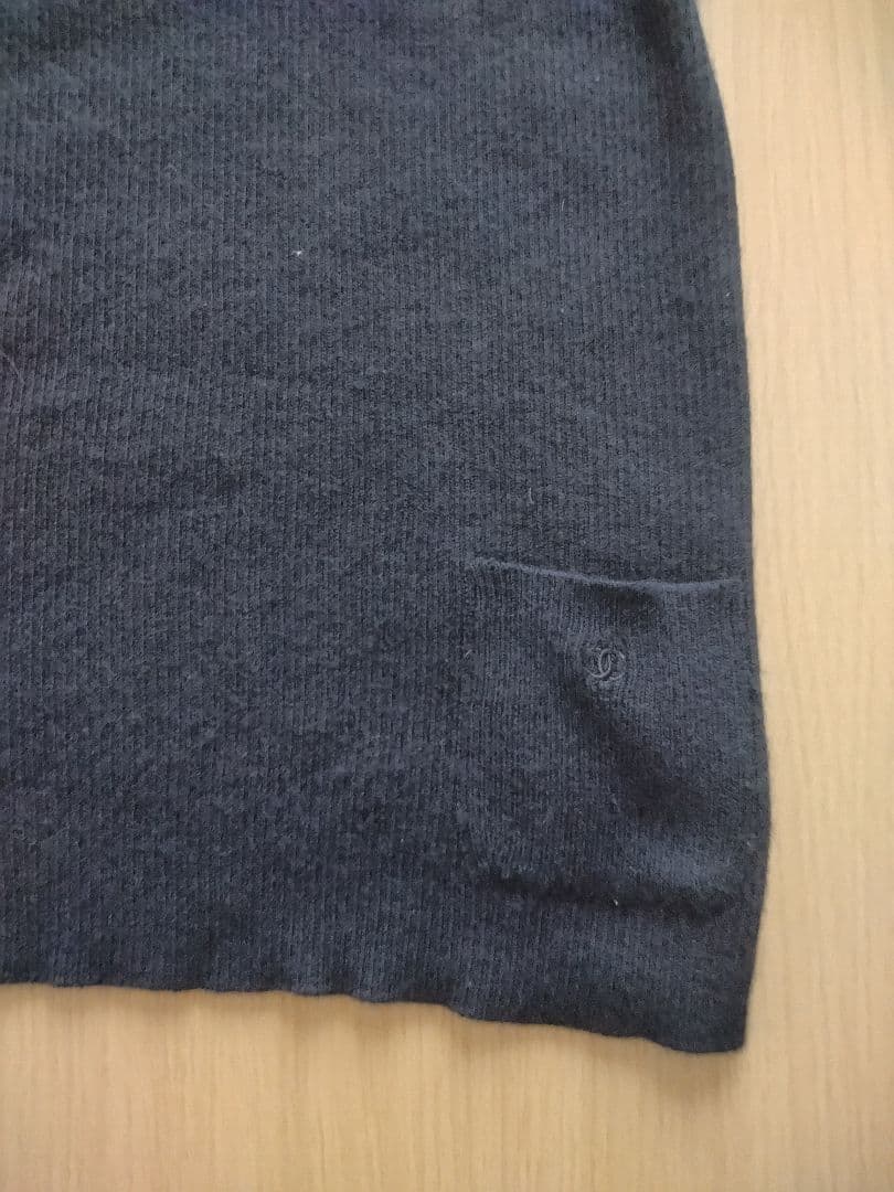 合馬公式アカウント1様 CHANEL 半袖ニット ブラック サイズ44 シャネル