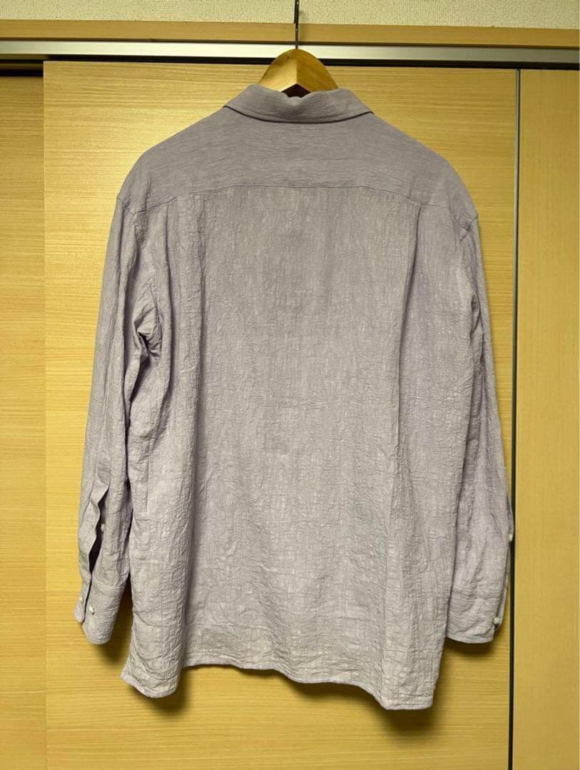 サイズ4 カル ウォーターツイストリネン プルオーバーシャツ パープル