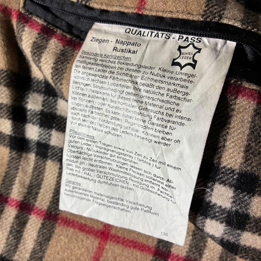 rjonjionさま専用　極美品80s90s Burberrysゴートレザー