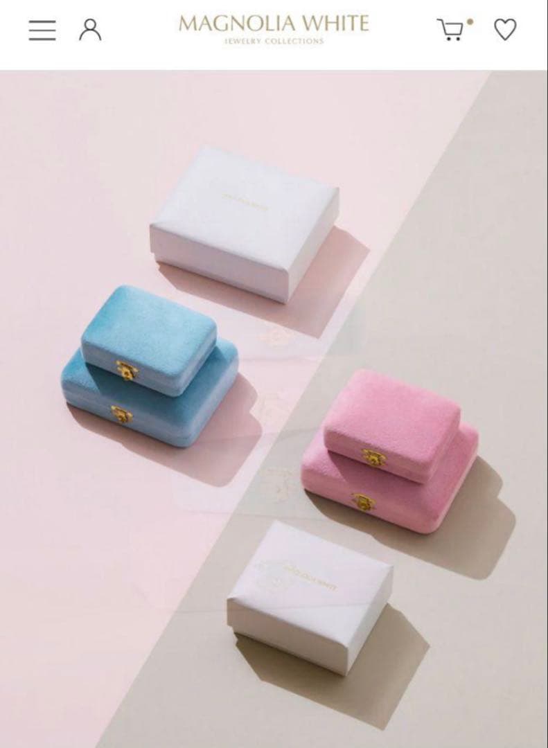 【未使用箱付き】マグノリアホワイト石井美保　ジュエリーケース　ピンク大サイズ