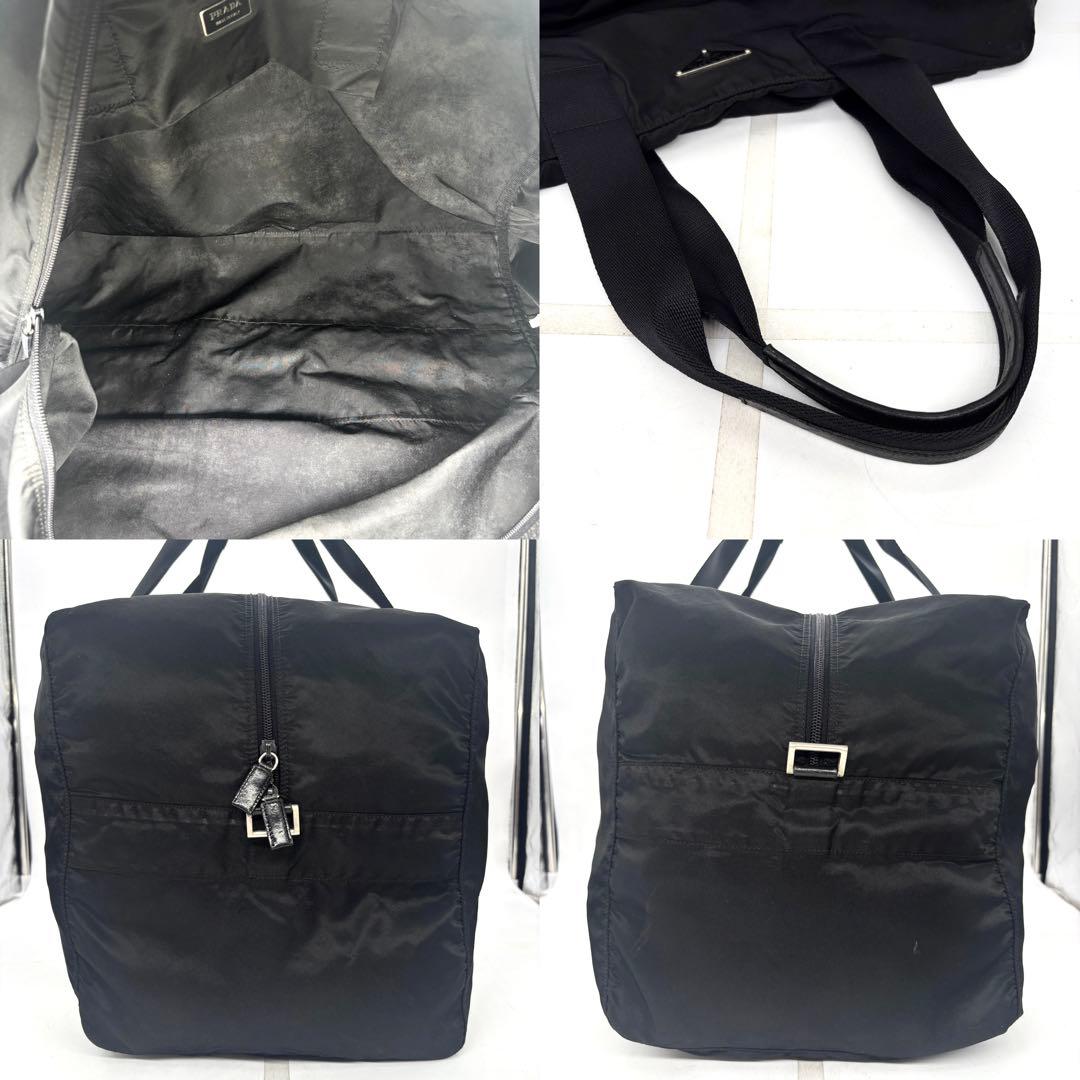 【美品】PRADA ブラック ボストンバッグ ナイロン ボストンバッグ
