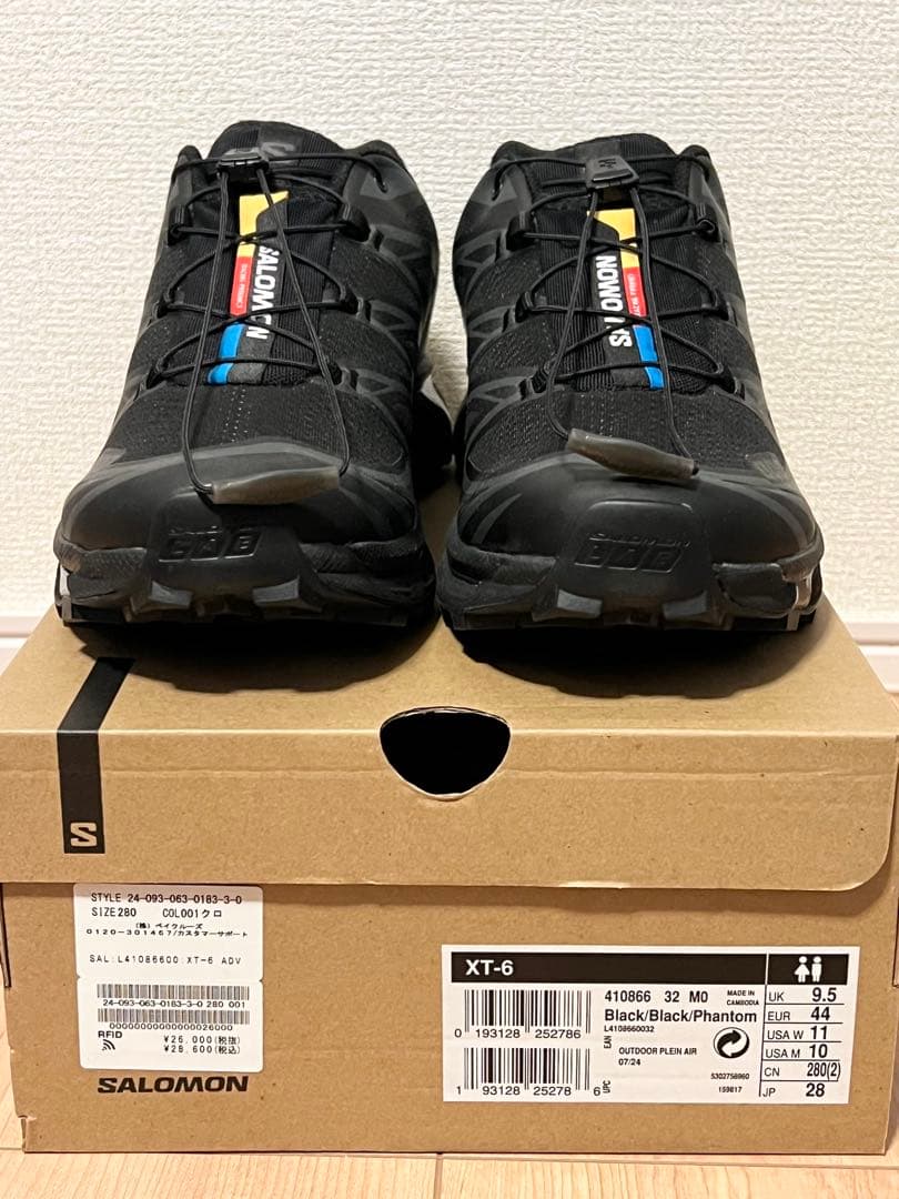 SALOMON XT-6 ブラック 28cm 新品未使用