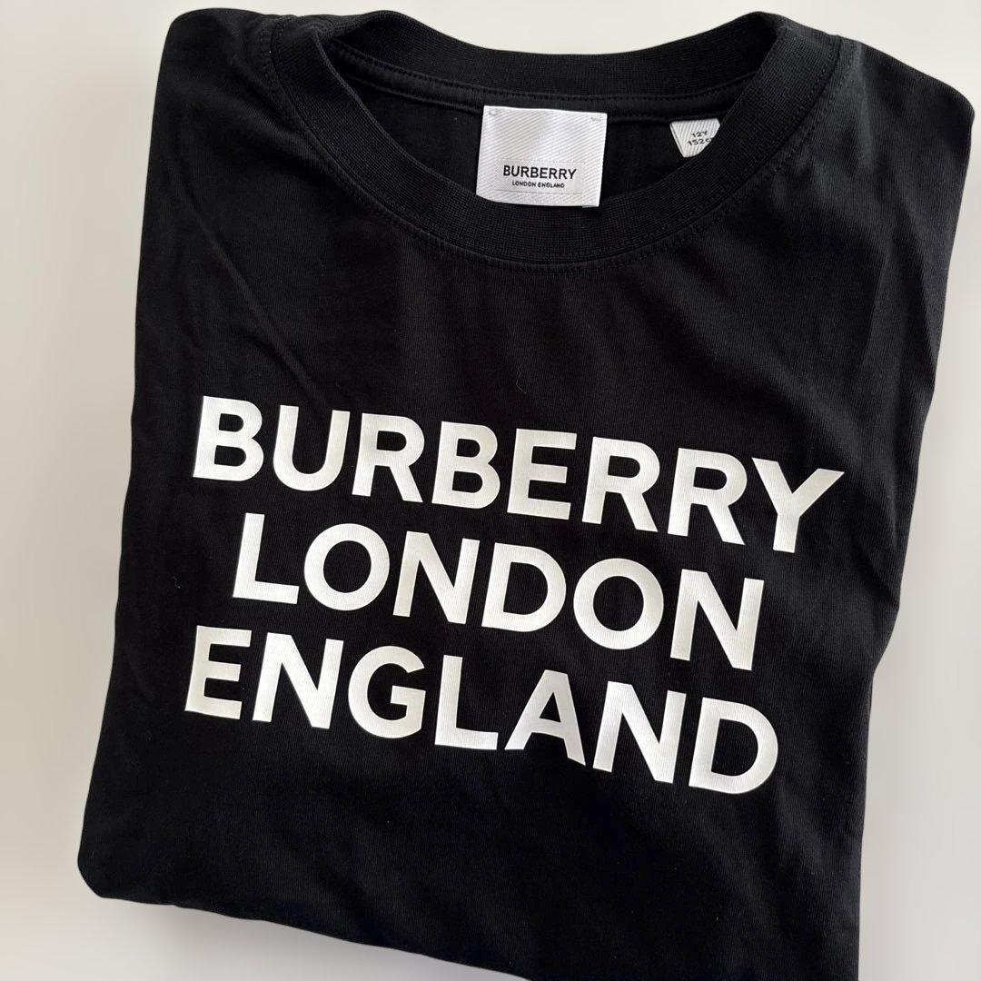 極美品　BURBERRY キッズ12Y(152cm) ロゴTシャツ ブラック