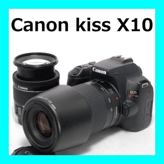 ✨初心者でもプロ顔負け✨Wi-Fi転送✨Canon kiss X10 Wレンズ