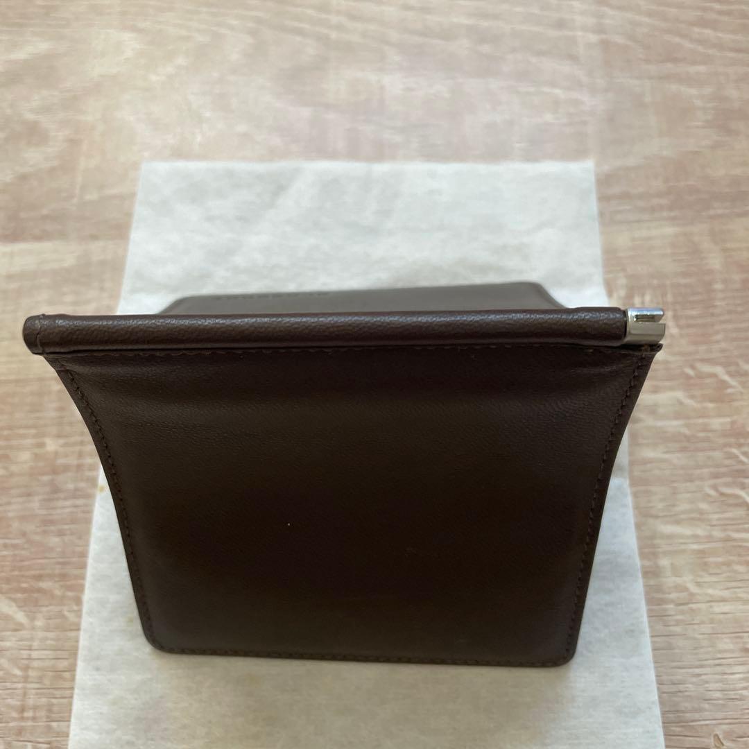 たかもる　バーバリー　マネークリップ　ノバチェック レザー　茶色