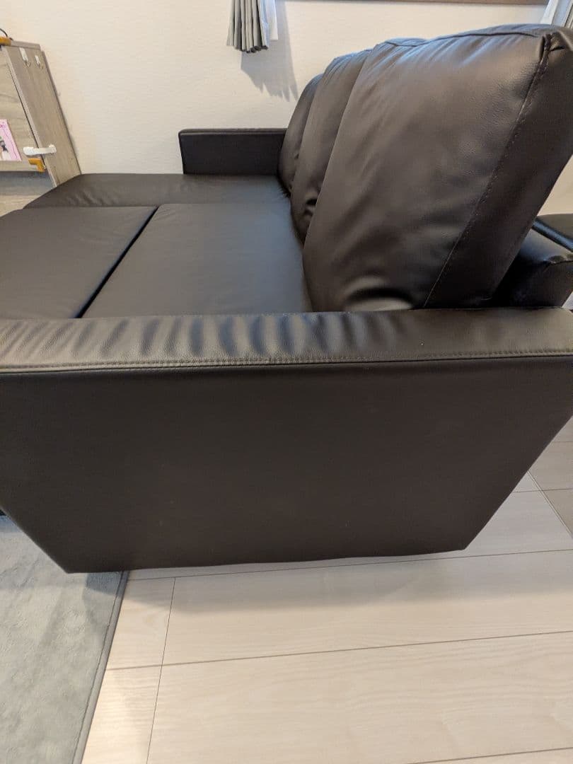 【美品】ニトリ カウチソファ ソファベッド L字型ソファ 引き出し付き