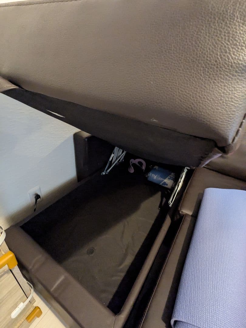 【美品】ニトリ カウチソファ ソファベッド L字型ソファ 引き出し付き