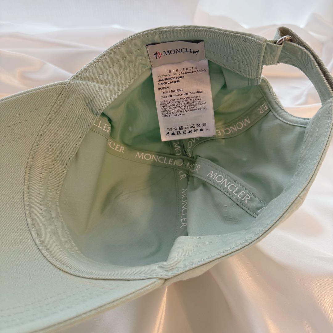 【MONCLER 】キャップ ライトグリーン【未使用】