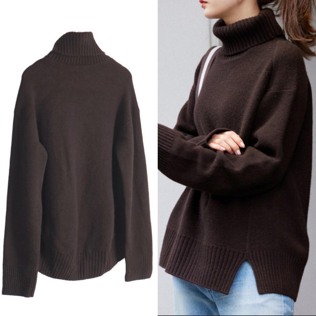 FRAMeWORK AQUAタートルプルオーバー ブラウン フレームワーク