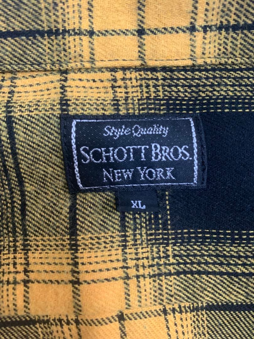 【値下げ交渉可能】SCHOTT チェックシャツ長袖　XL