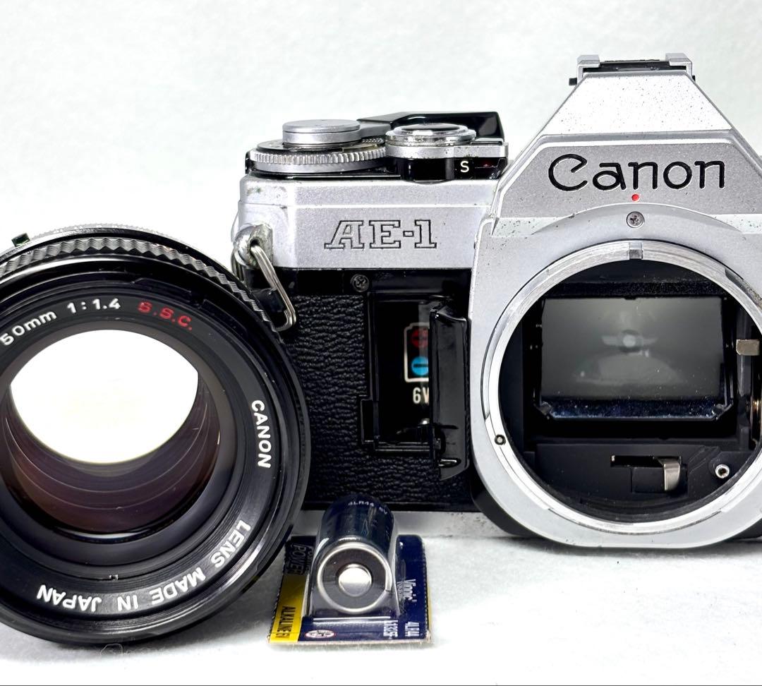 【完動品】キャノンフィルムカメラAE-1 &50mm f1.4No3471342