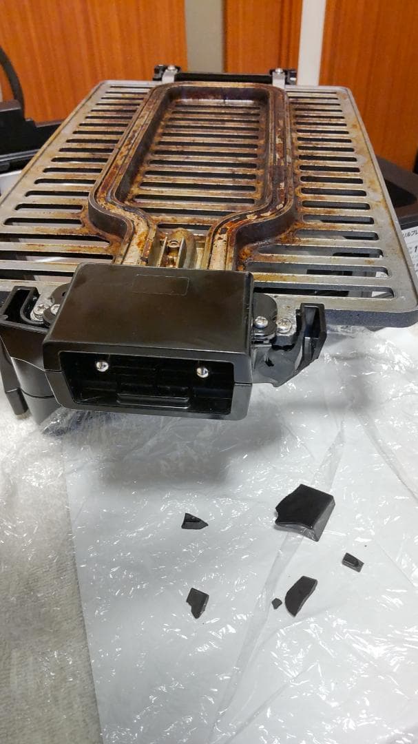 確認用画像です。大型ホットプレート 黒色 部品欠損あり