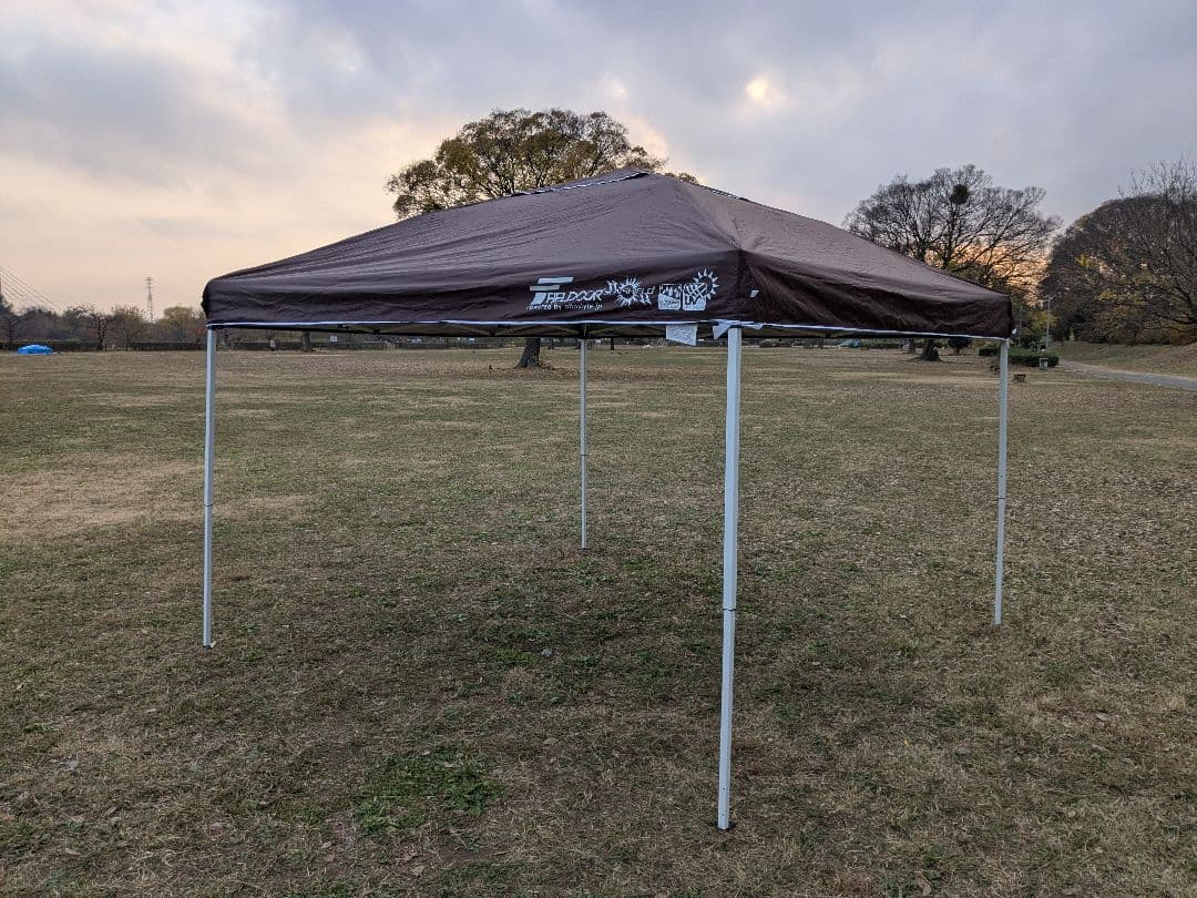 FIELDOOR　ワンタッチタープ　3m×3m　サイドシート2枚+おまけ付き