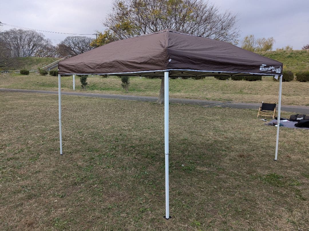FIELDOOR　ワンタッチタープ　3m×3m　サイドシート2枚+おまけ付き