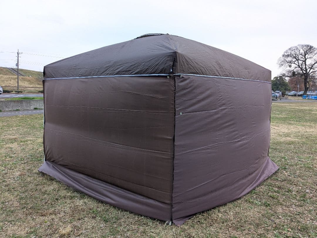 FIELDOOR　ワンタッチタープ　3m×3m　サイドシート2枚+おまけ付き