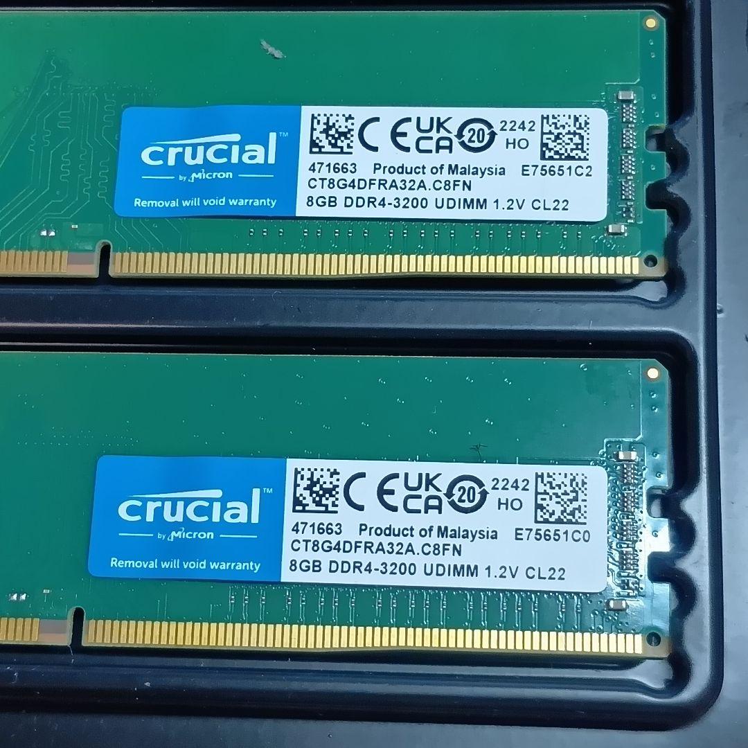 Crucial DDR4-3200 8GB×2枚=16GB 500GB SSD