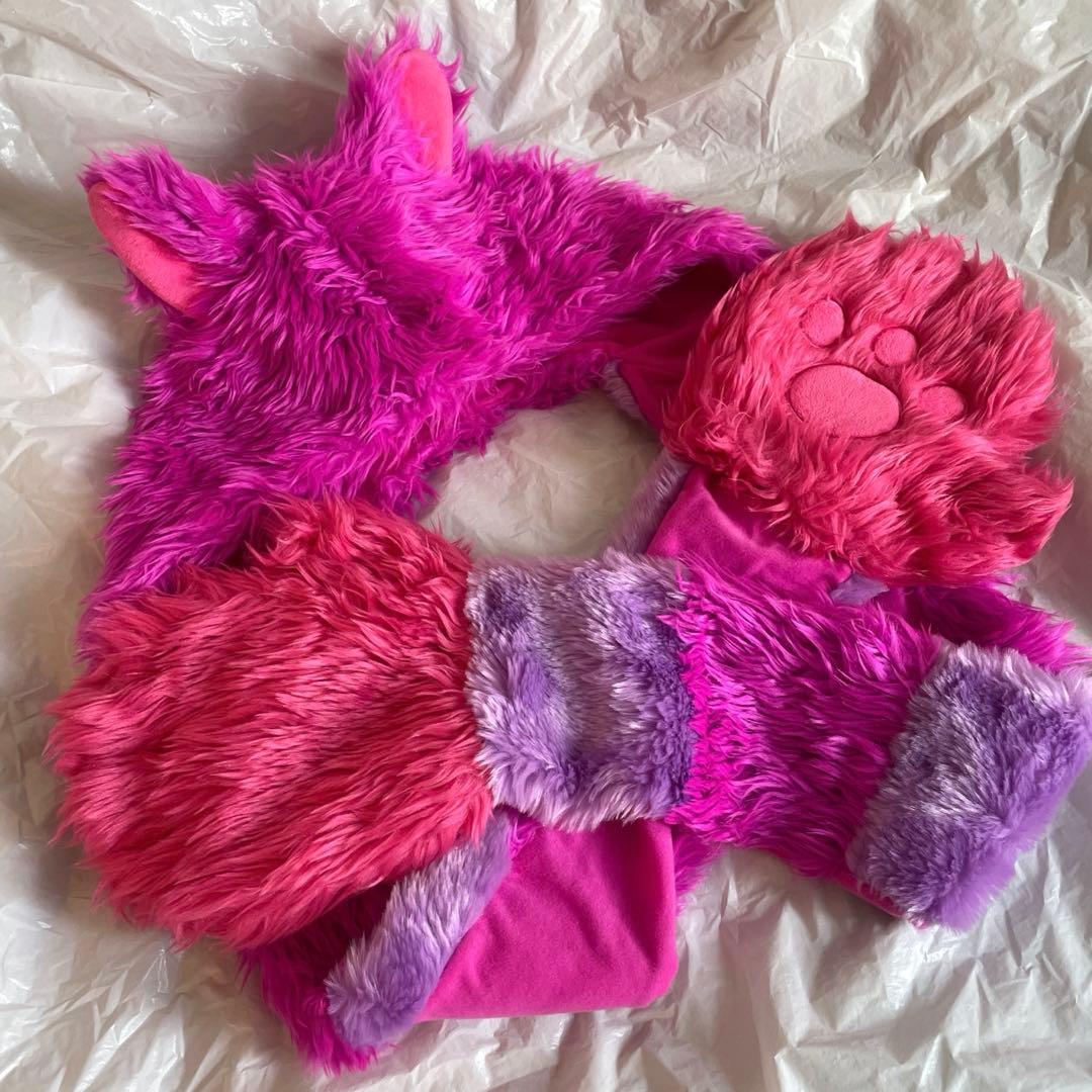 東京ディズニーリゾート 耳付きフード　チェシャ猫 マフラーファンキャップ 被り物