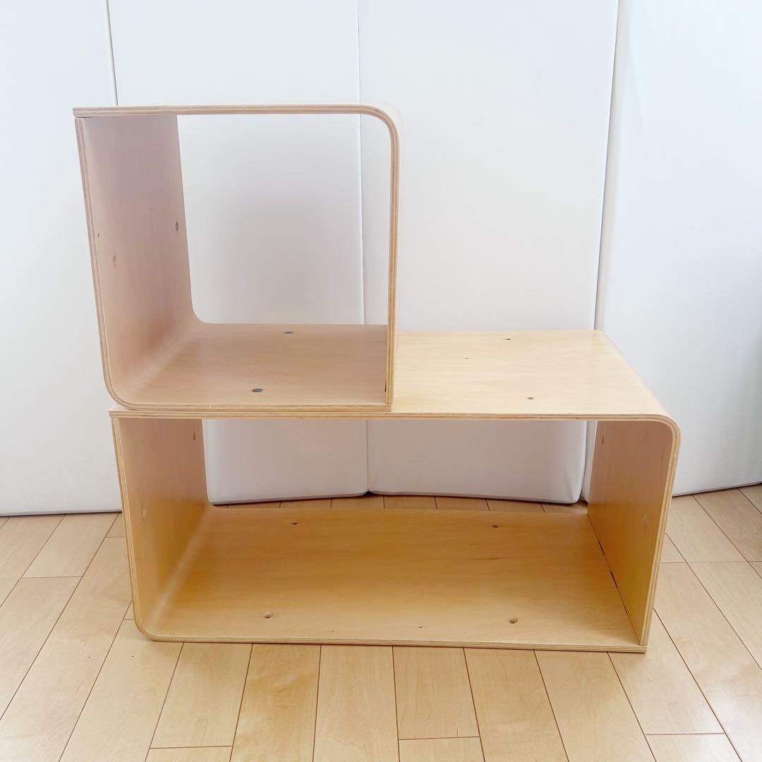 曲木ユニットボックス　ナチュラル　スクエア