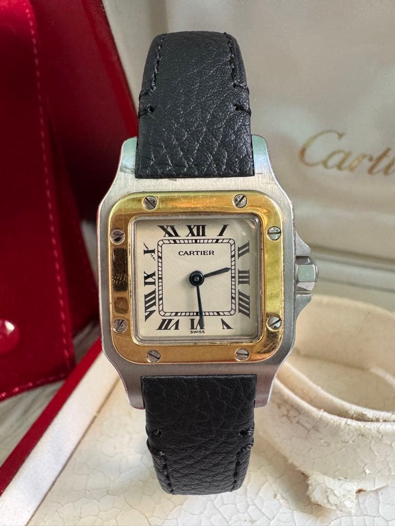 即購入可能☆彡さま専用　Cartierカルティエ　サントスSM純正新品革ベルト黒