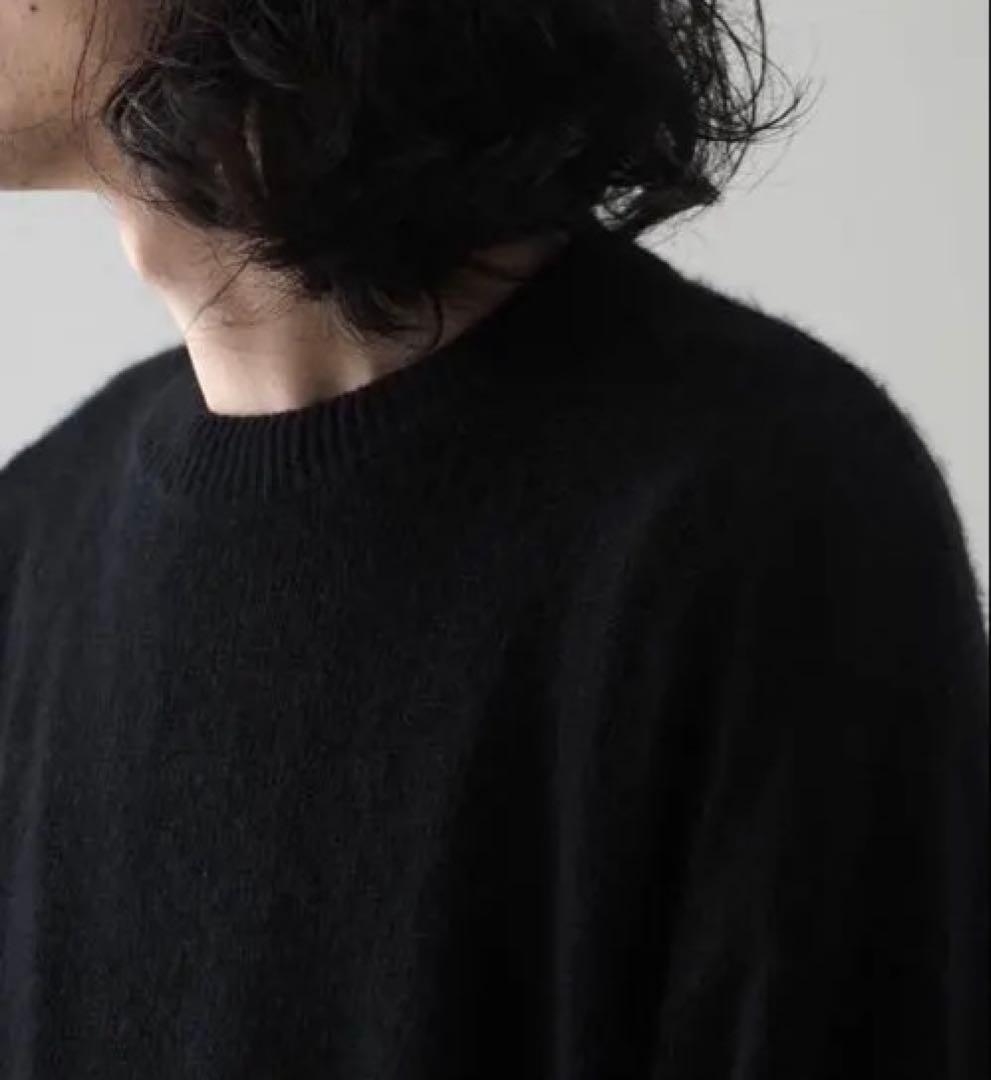 24AW COMOLI カシミヤ 製品染 クルーネックニット　Black　3