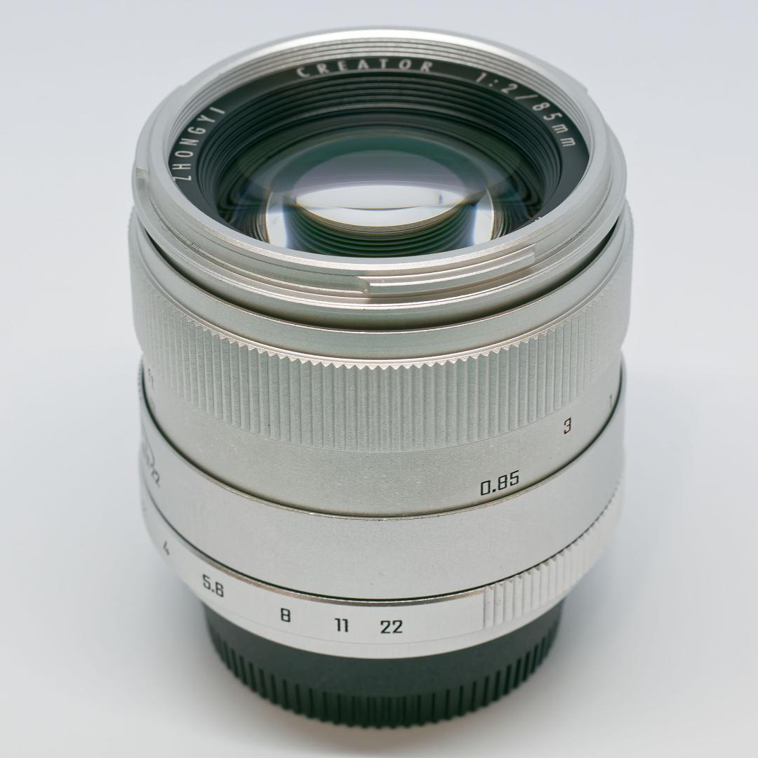 中一光学 CREATOR 85mm F2 ニコンF 美品 シルバー