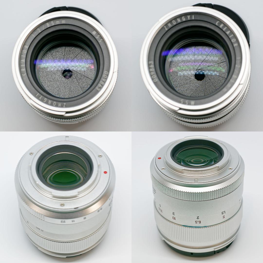 中一光学 CREATOR 85mm F2 ニコンF 美品 シルバー