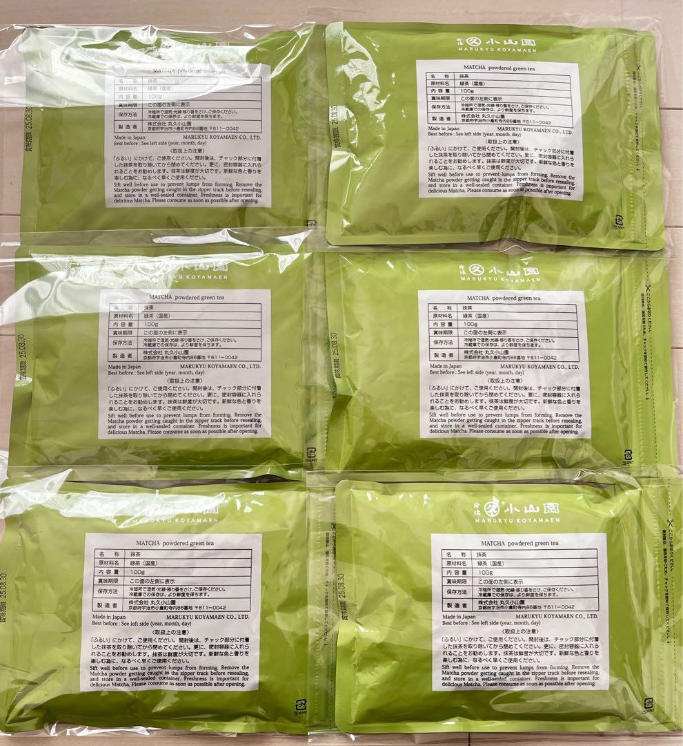 宇治 丸久小山園 抹茶 青嵐 100g袋入 【6袋セット】