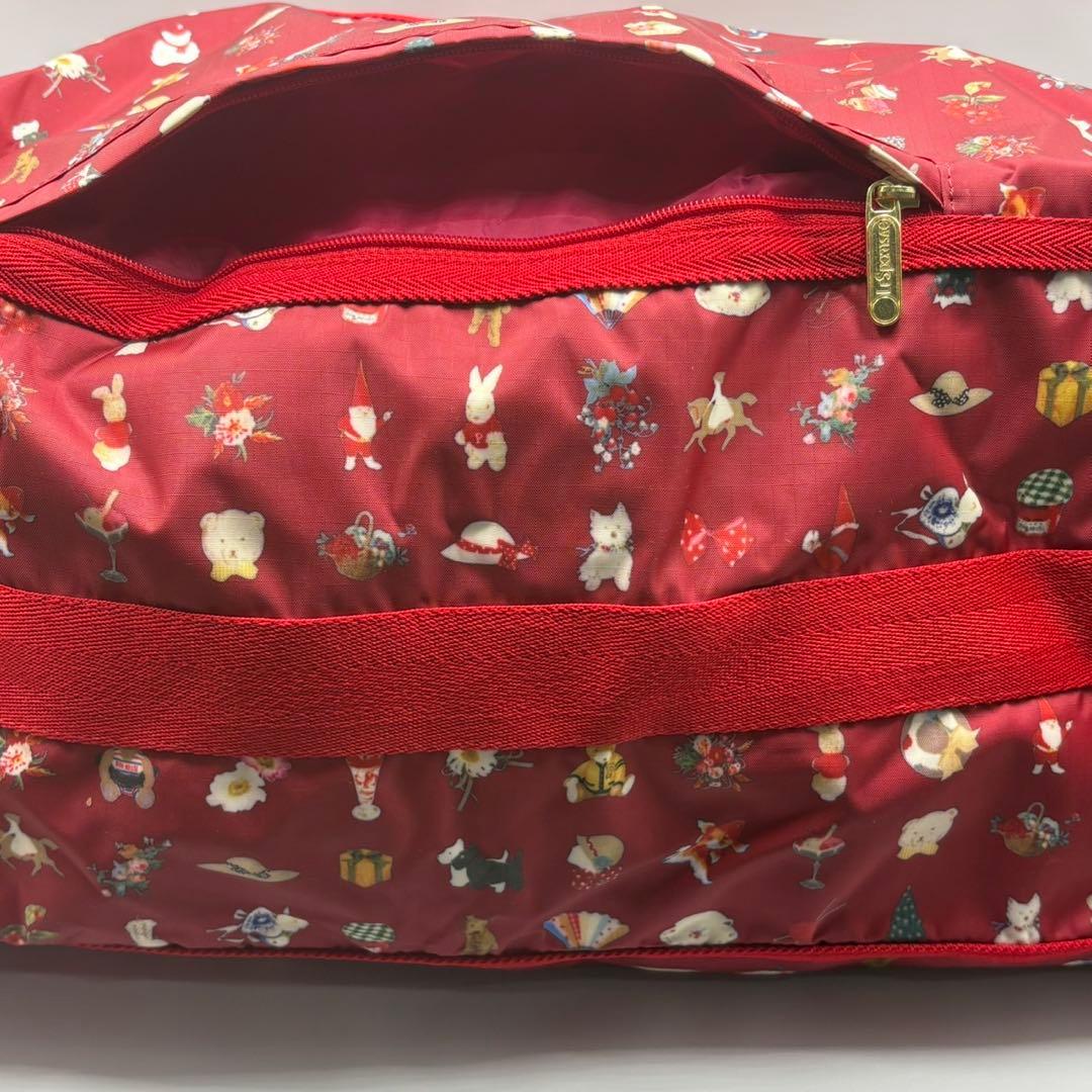 新品 レスポートサック ピンクハウス レッド ボストンバッグ ポーチ付き