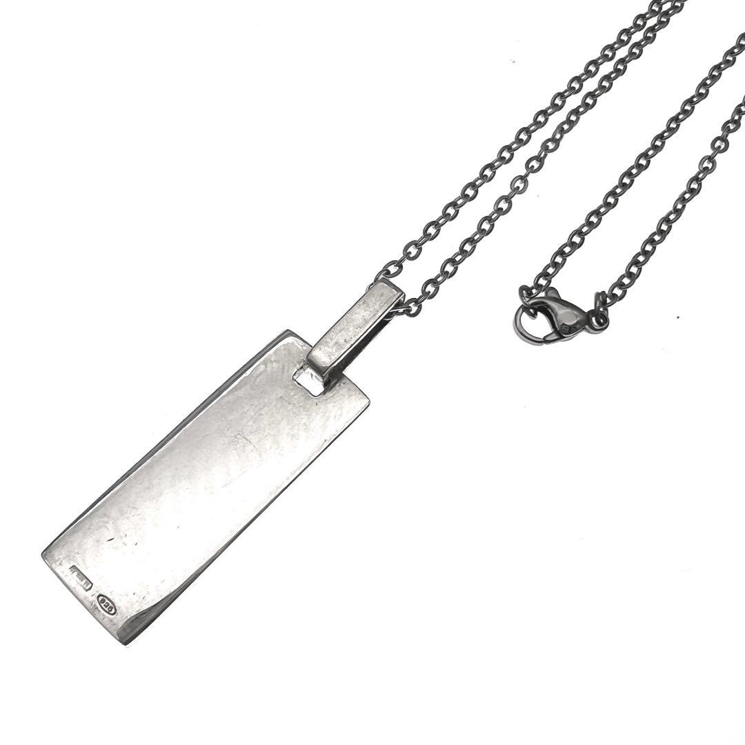 美品　GUCCI　グッチ　ネックレス　Gプレート　シルバー925　アクセサリー