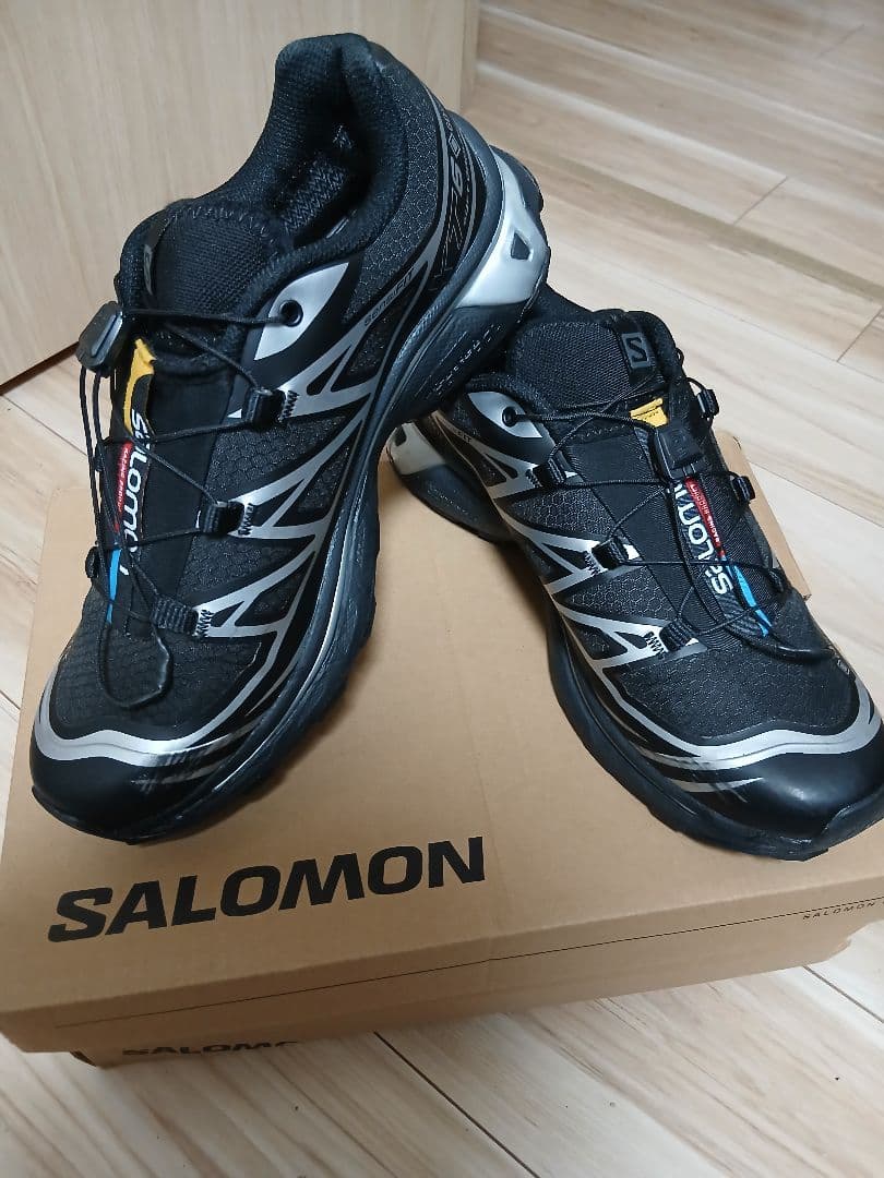 チョコ　Salomon XT-6 GTX ブラック/シルバー