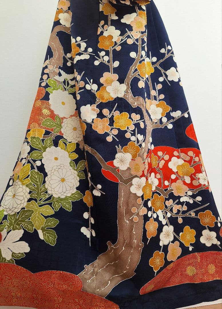 着物リメイクワンピース3676