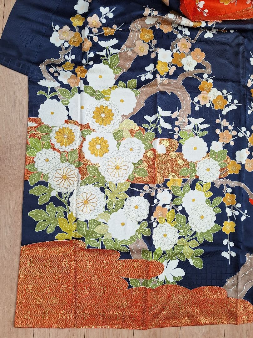 着物リメイクワンピース3676