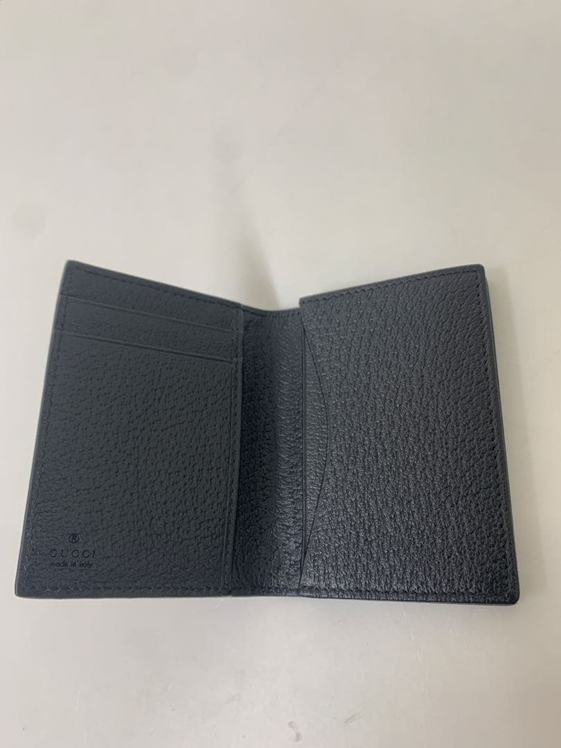 GUCCI グッチ 黒 レザー 名刺入れ GGロゴ 428737