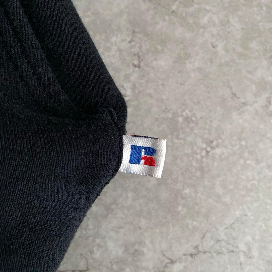 希少サイズ 90s ラッセル 無地 ジップ パーカー 黒 ブラック USA製 M