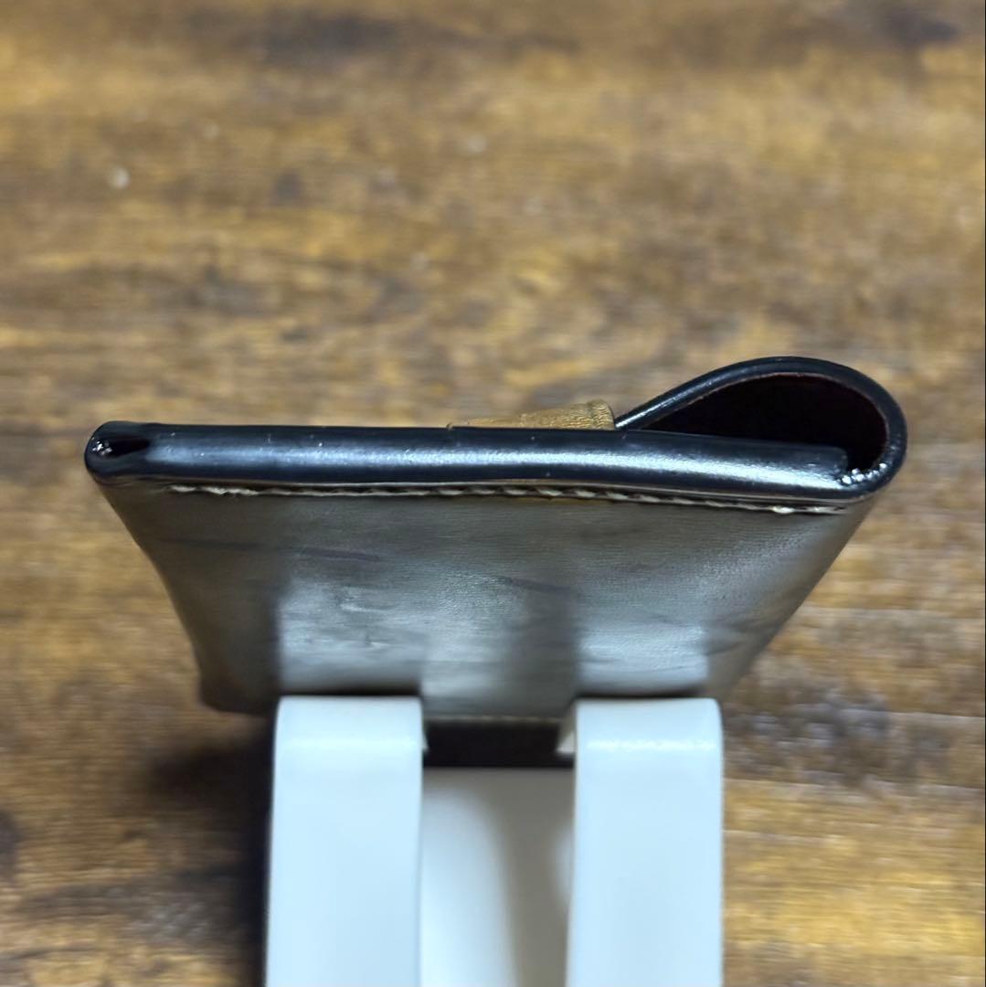 HORWEEN シェルコードバン　バックスキン　スタンプバージョン　ウォレット