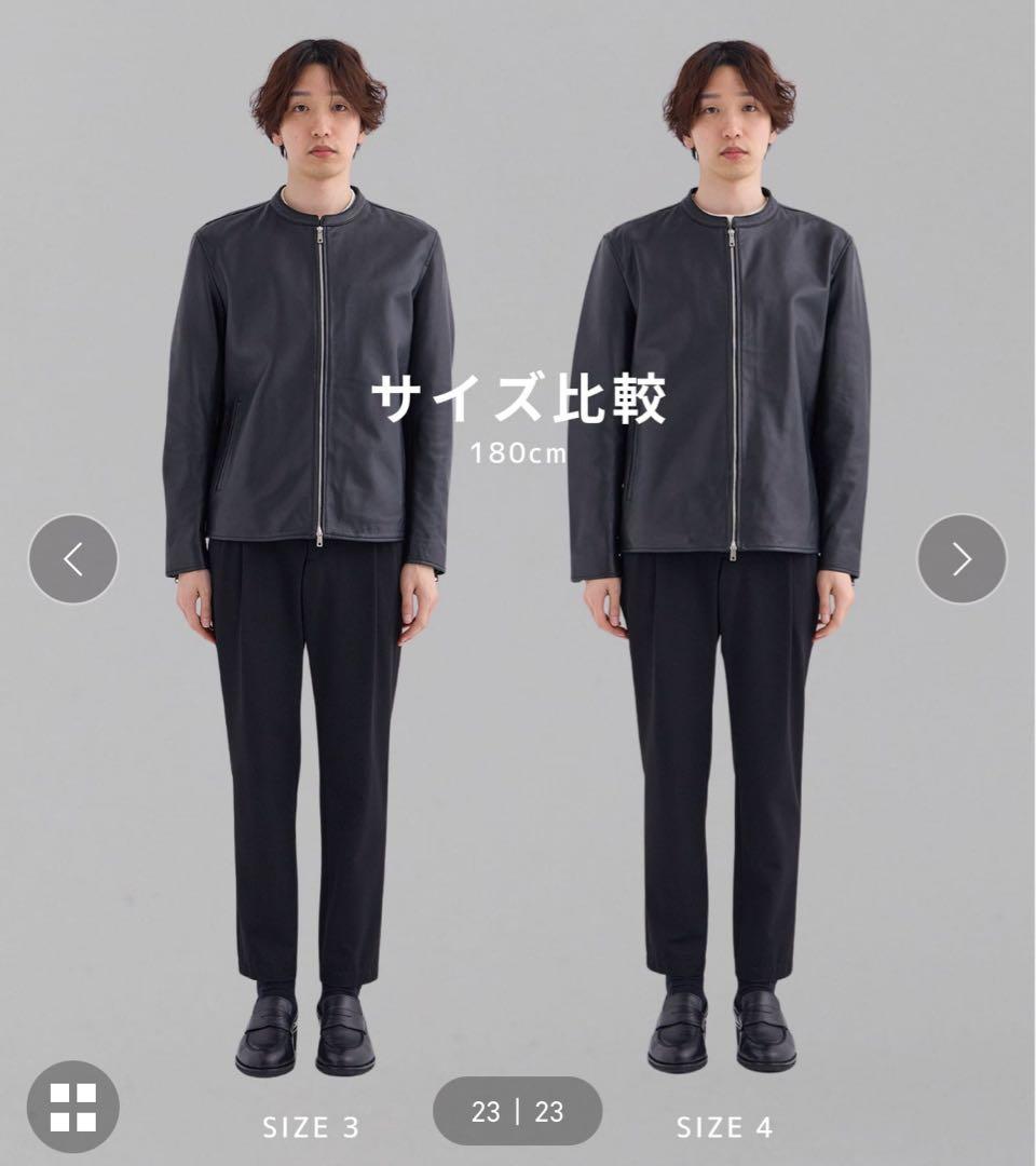 極美品 UNITED TOKYO ラムレザーシングルジャケット サイズ3