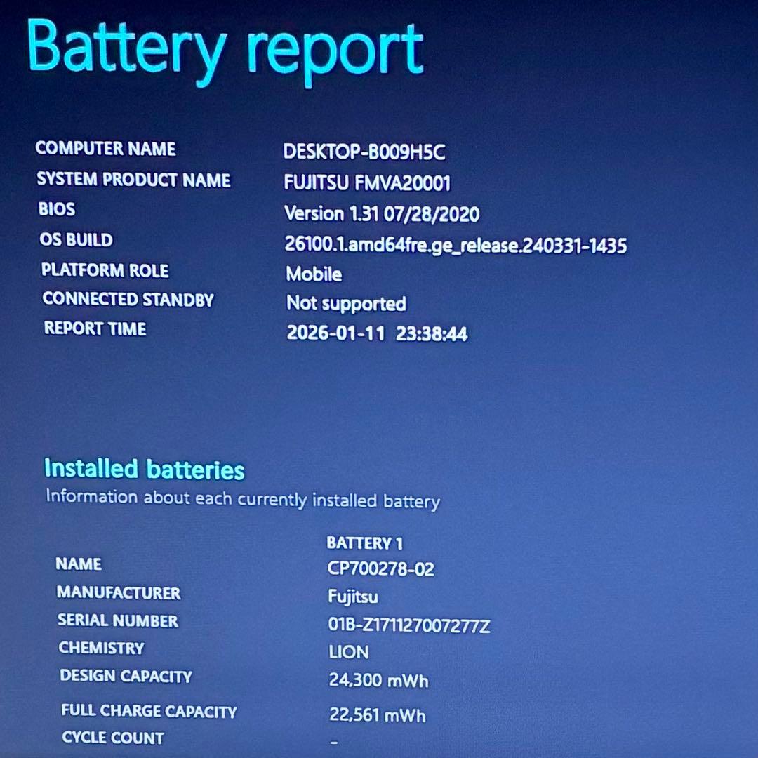 FUJITSU LIFEBOOK A576R SSD256GB ノートパソコン
