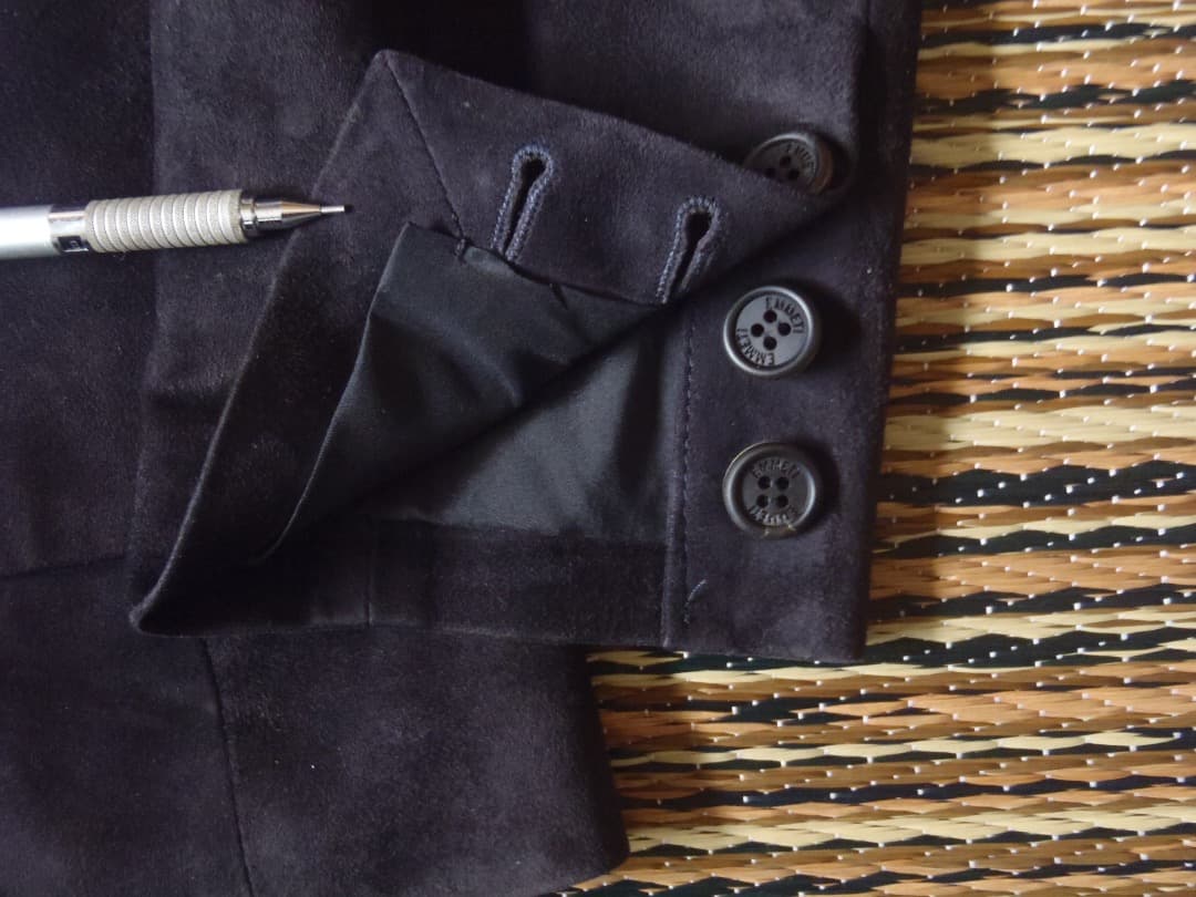 EMMETI エンメティ レザージャケット ネイビー 46 size used