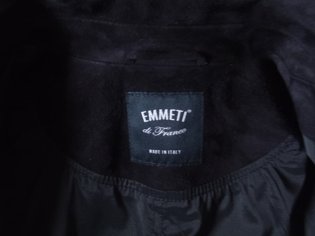 EMMETI エンメティ レザージャケット ネイビー 46 size used