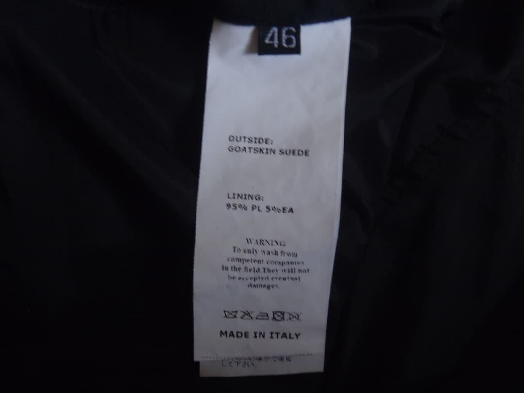 EMMETI エンメティ レザージャケット ネイビー 46 size used