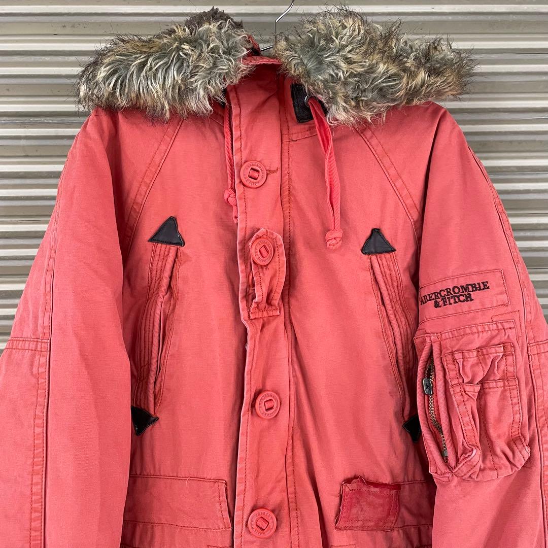 アバクロ used加工 MT.ワシントンジャケット ファーフーデッド 裏地ボア