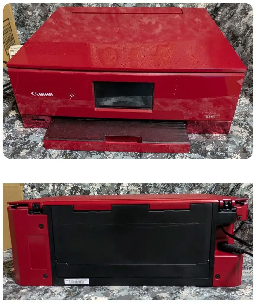 【良品】Canon TS8430 インクジェットプリンター レッド 動作品