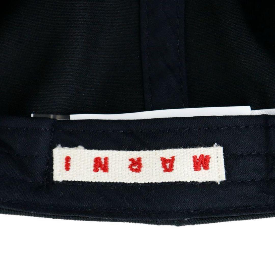 新作25SS⭐︎新品！マルニ 刺繍 ロゴ キャップ　帽子 黒