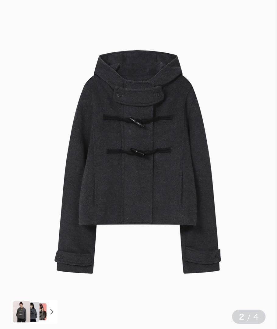 ダッフルフーディーショートコート