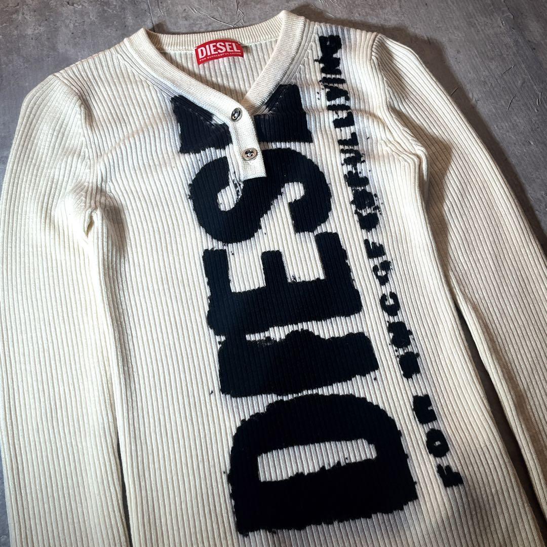 トップス DIESEL painting knit M-ARITA grunge y2k
